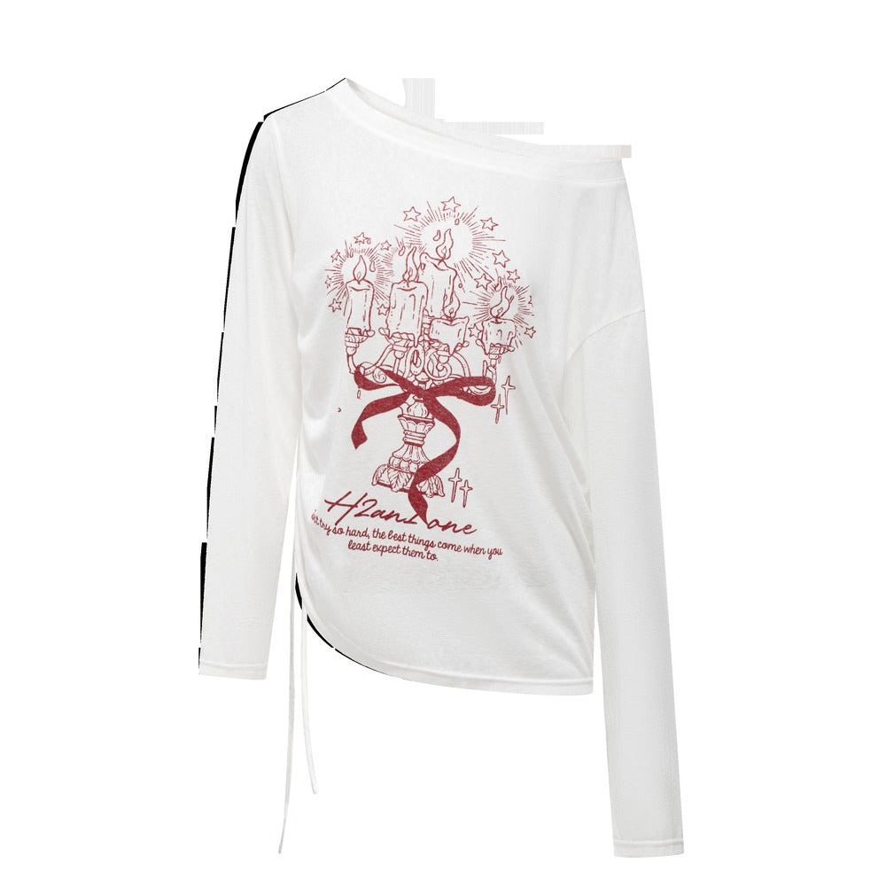 Graffiti Off-Shoulder Top