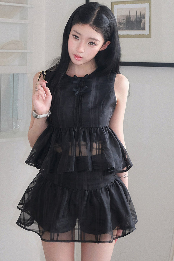 Thousand Flowers Ruffle Cake Skirt Set-Up