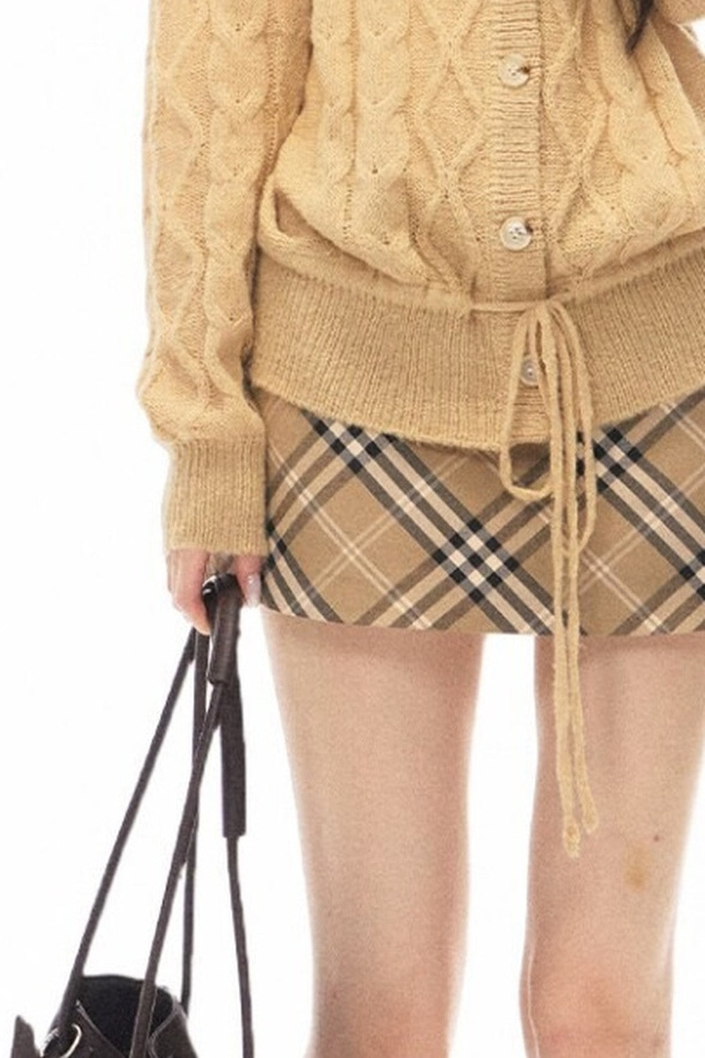 Early Autumn Knit Cardigan and Skirt Set-Up