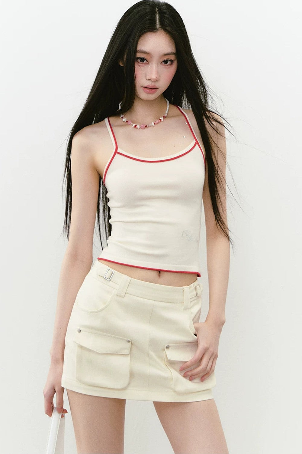 Rhinestone Knit Color-Block Camisole