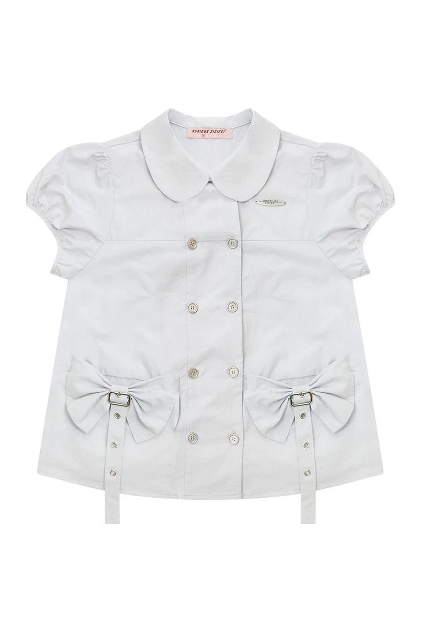 Misty Bow Puff Sleeve Blouse