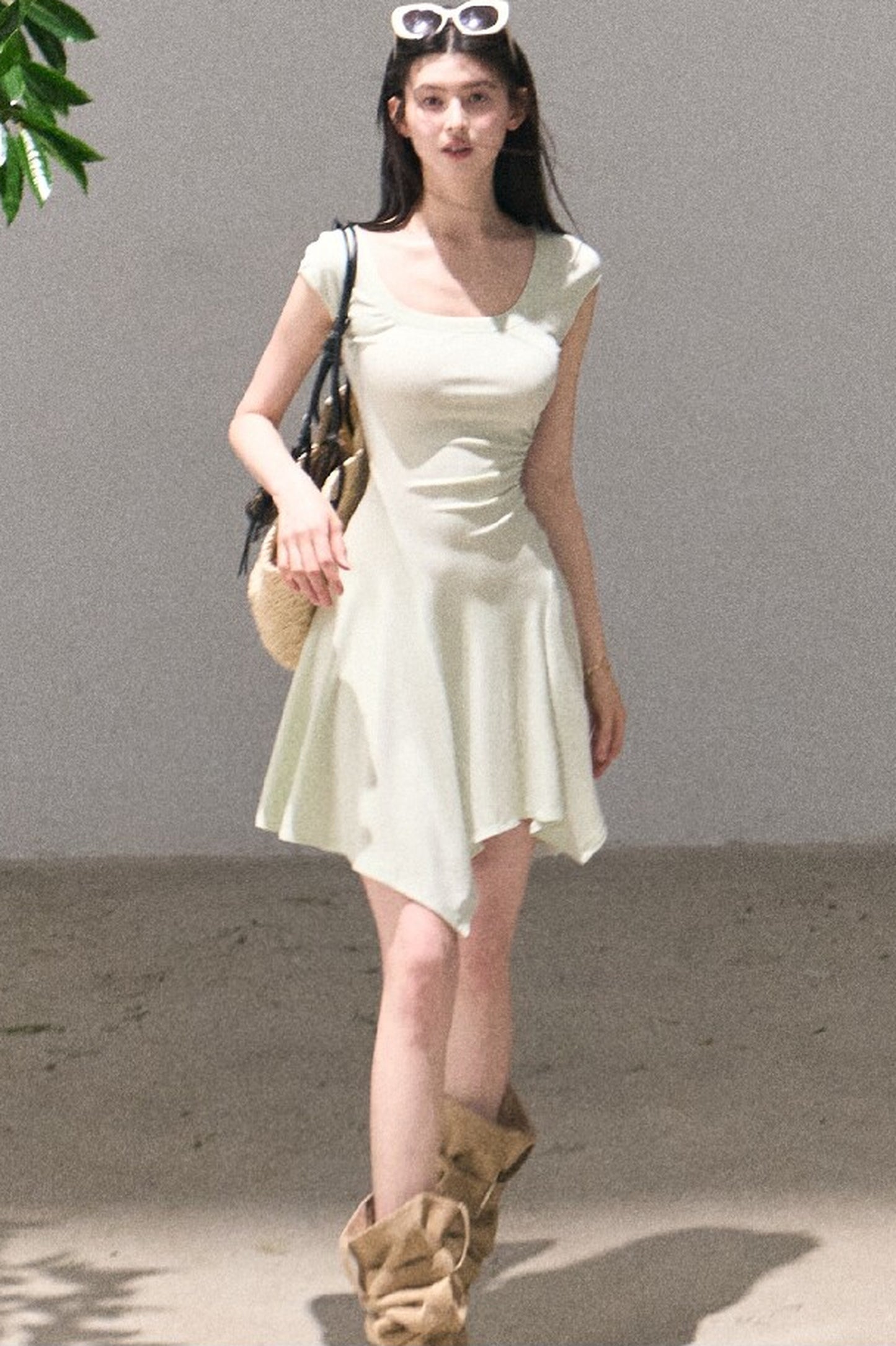 Lyocell Irregular Wool Dress