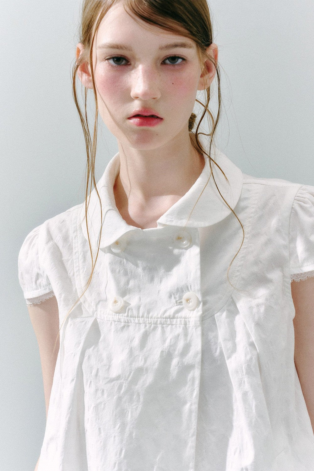 Cotton Polka Dot Doll Top