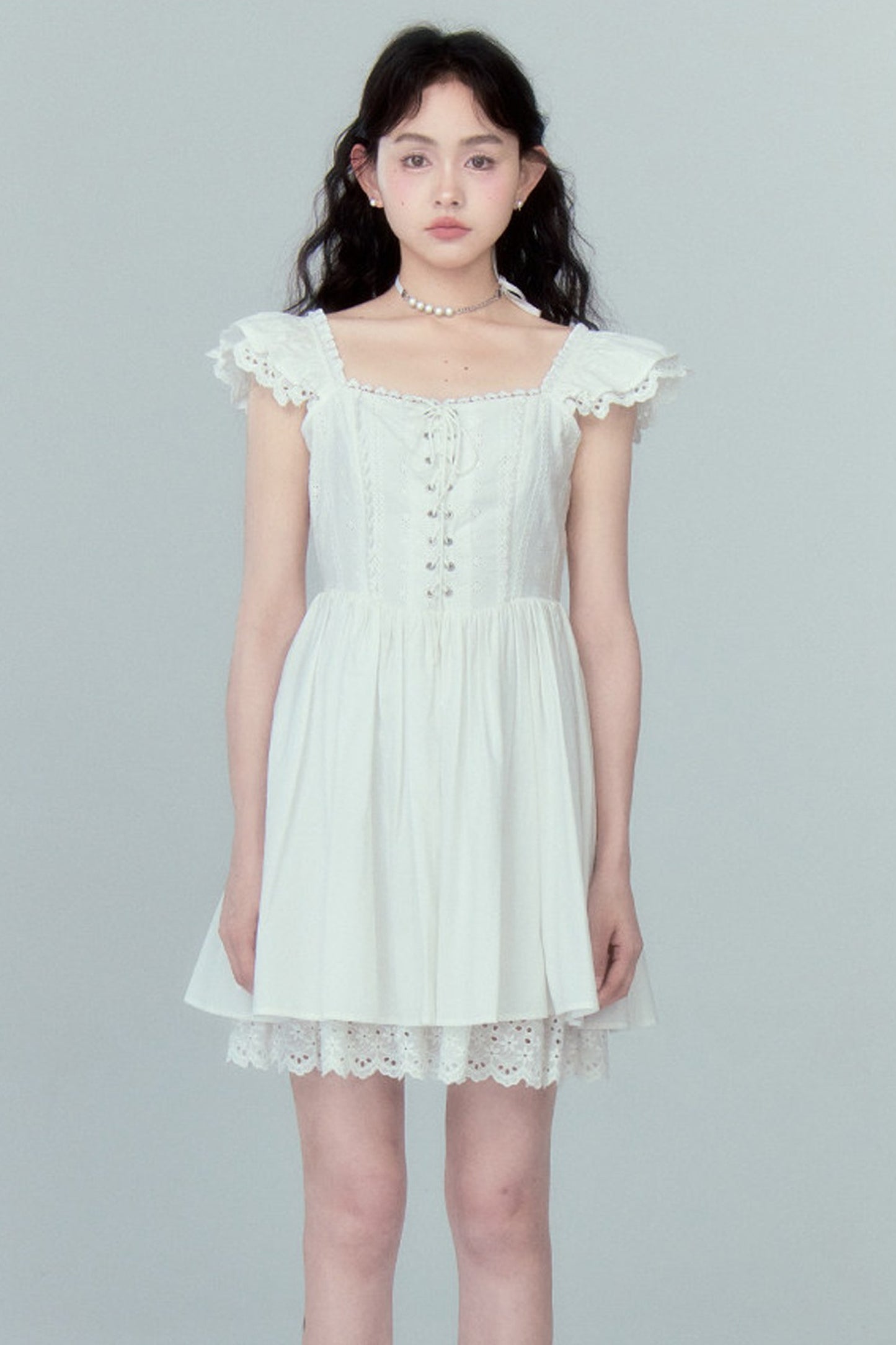 Jacquard Lace Patchwork Dress