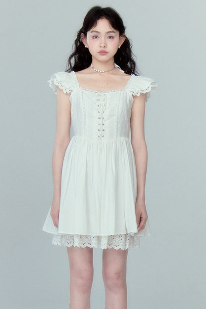 Jacquard Lace Patchwork Dress