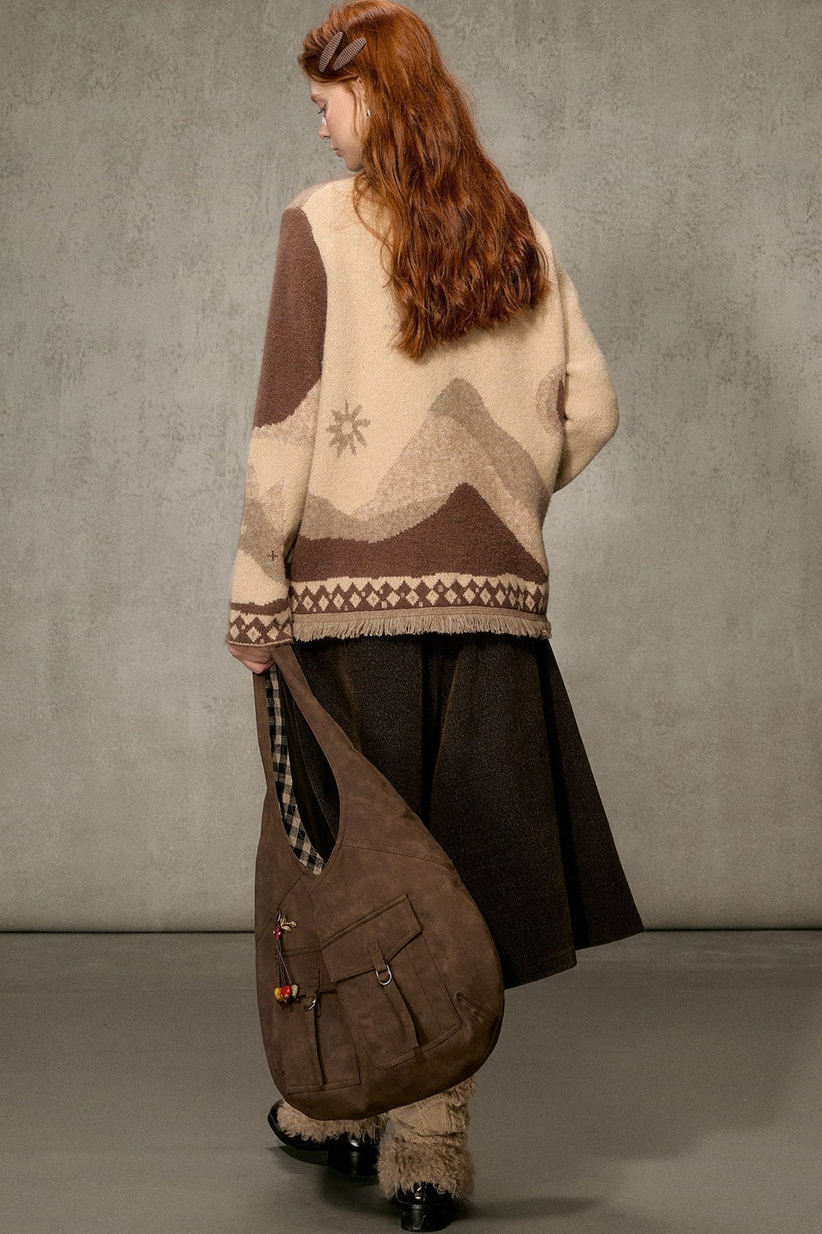 Jacquard Knit Cardigan
