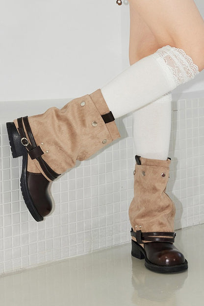 Convertible Length Chunky Heel Boots