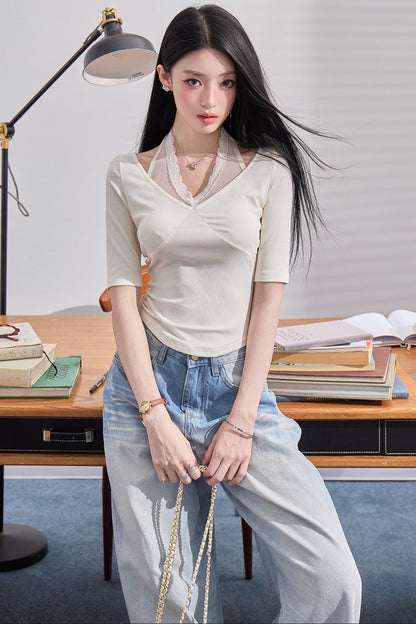 Halter Neck Off-Shoulder Knitted Top
