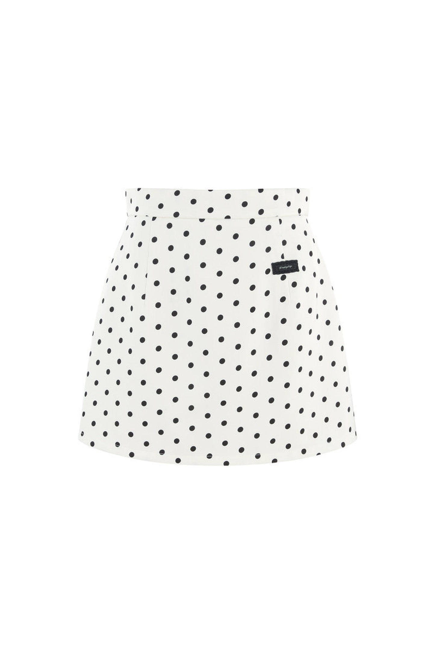 Square Neck Knit Top and Polka Dot Skirt Set-Up