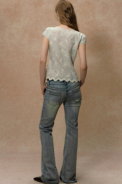 Moonlight Sparkle Flared Jeans