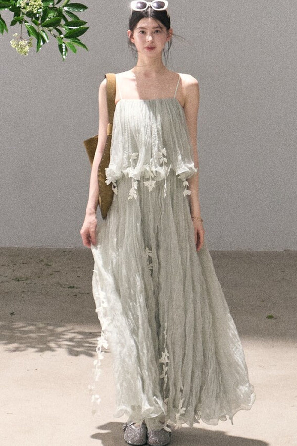 Mint Lace Spaghetti Strap Dress