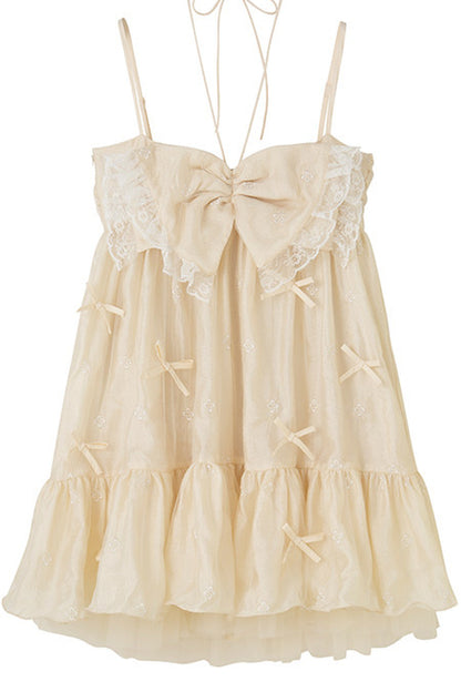 Bow Lace Camisole Dress