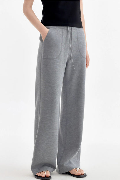 Pantalon taille haute à cordon de serrage