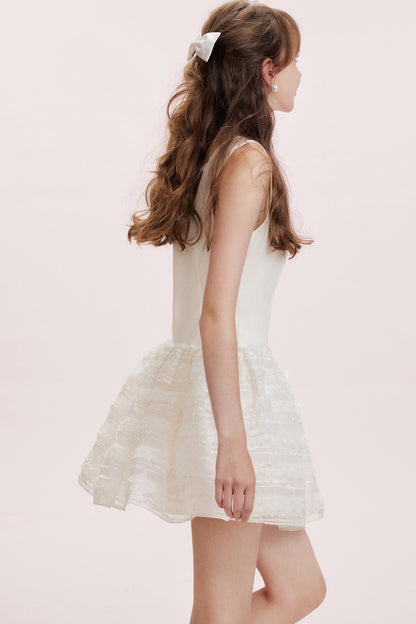 Moonlight White A-Line Dress