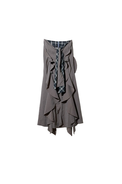 Bohemian Distressed Ruffled Skirt