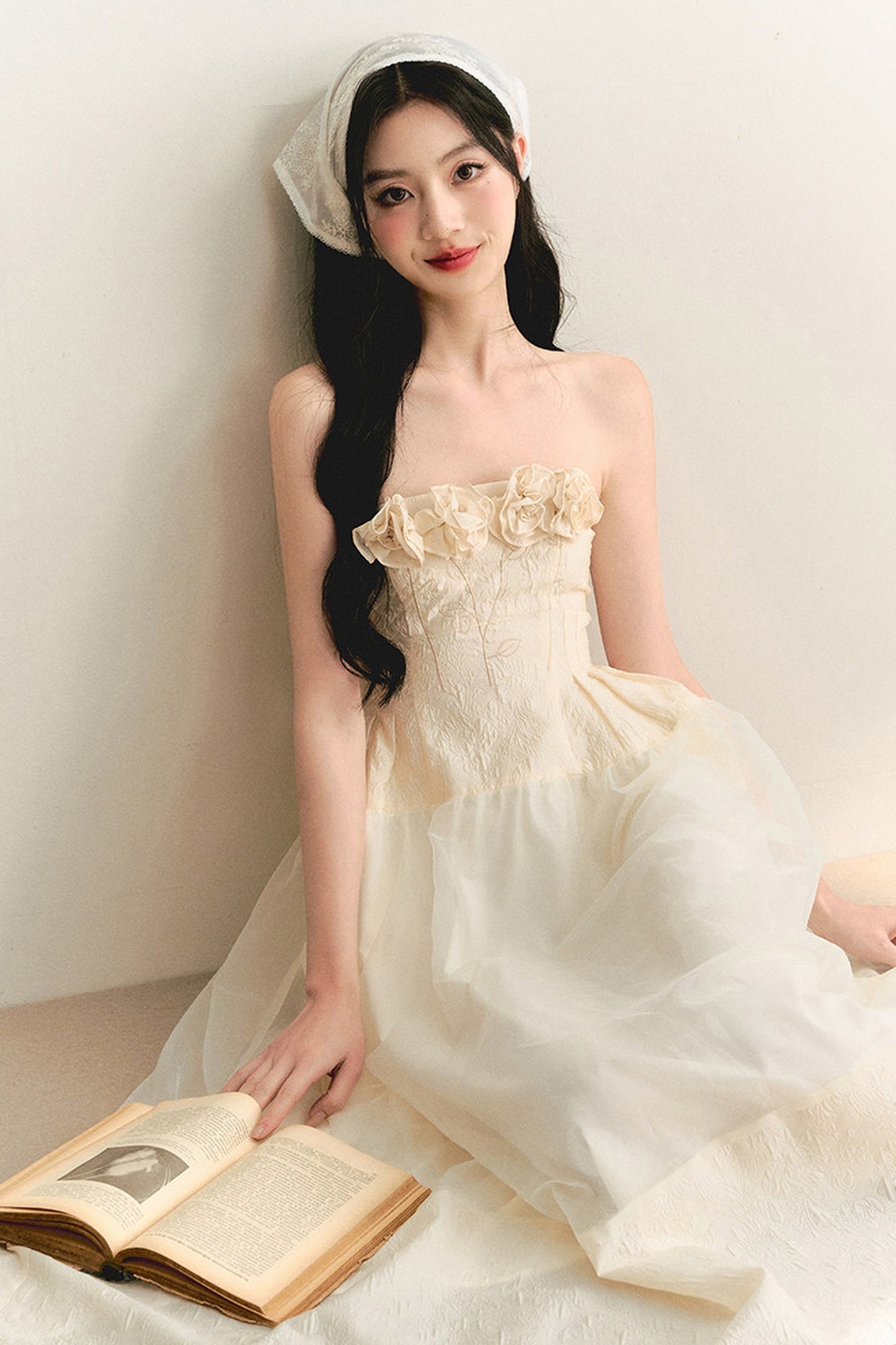 Robe bustier florale faite main