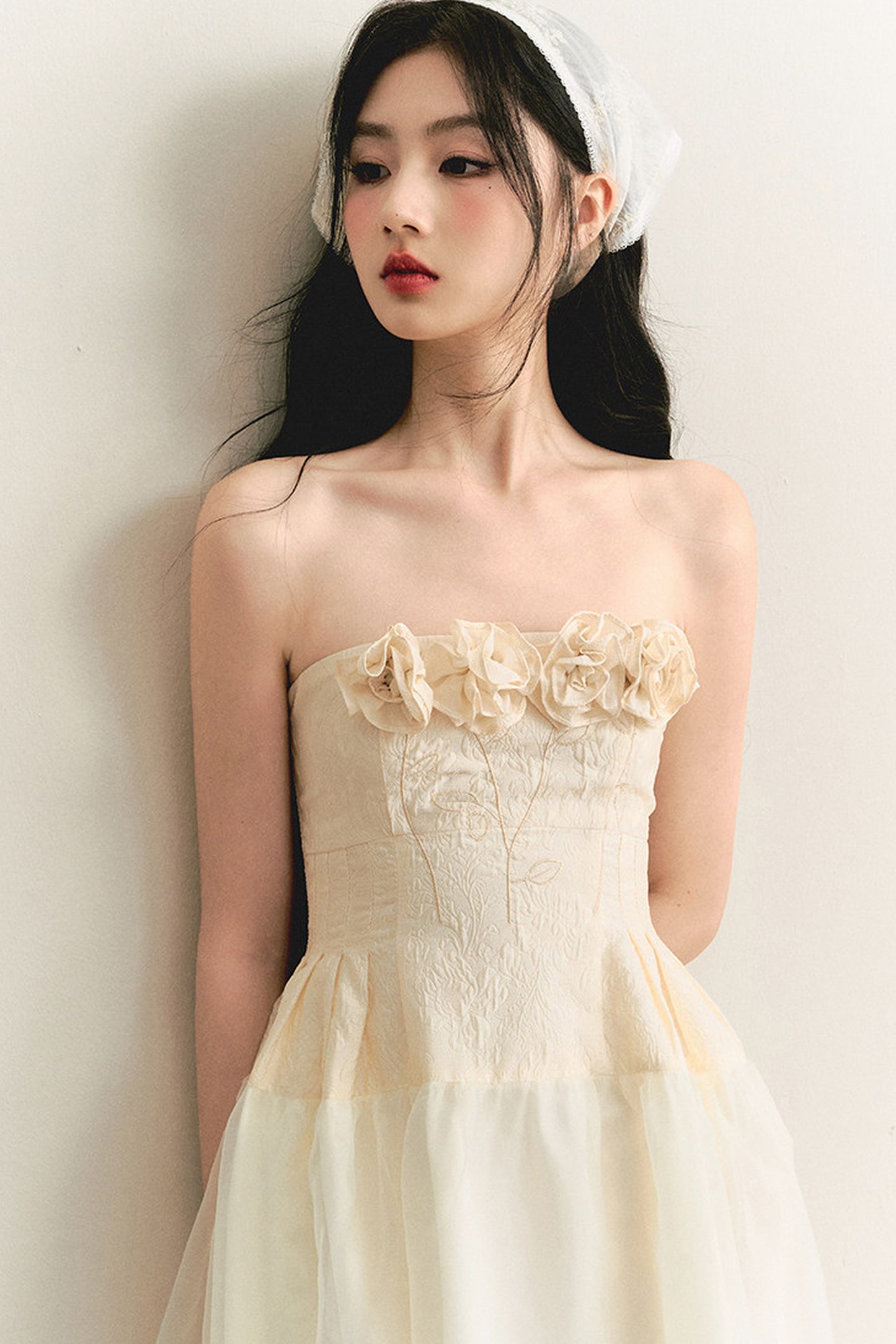 Robe bustier florale faite main