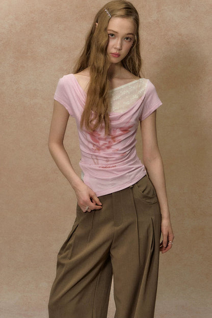 Twilight Palm Wide-Leg Pants