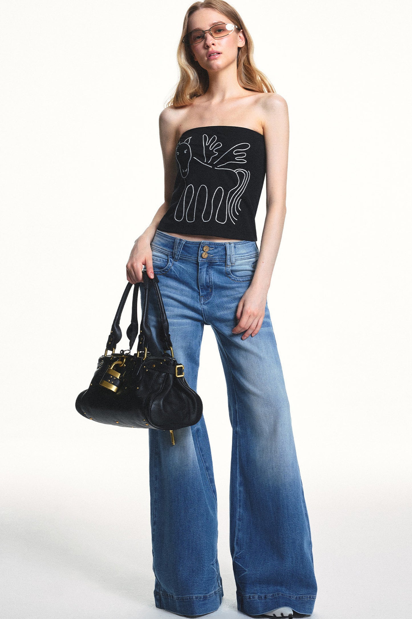 Abstract Pegasus Chain Tube Top