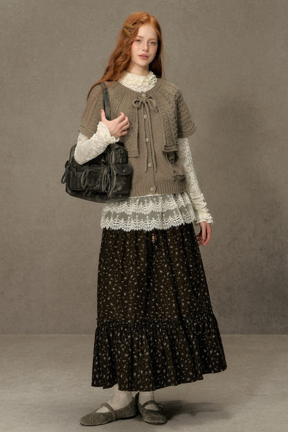 Cable Knit Cape Sweater