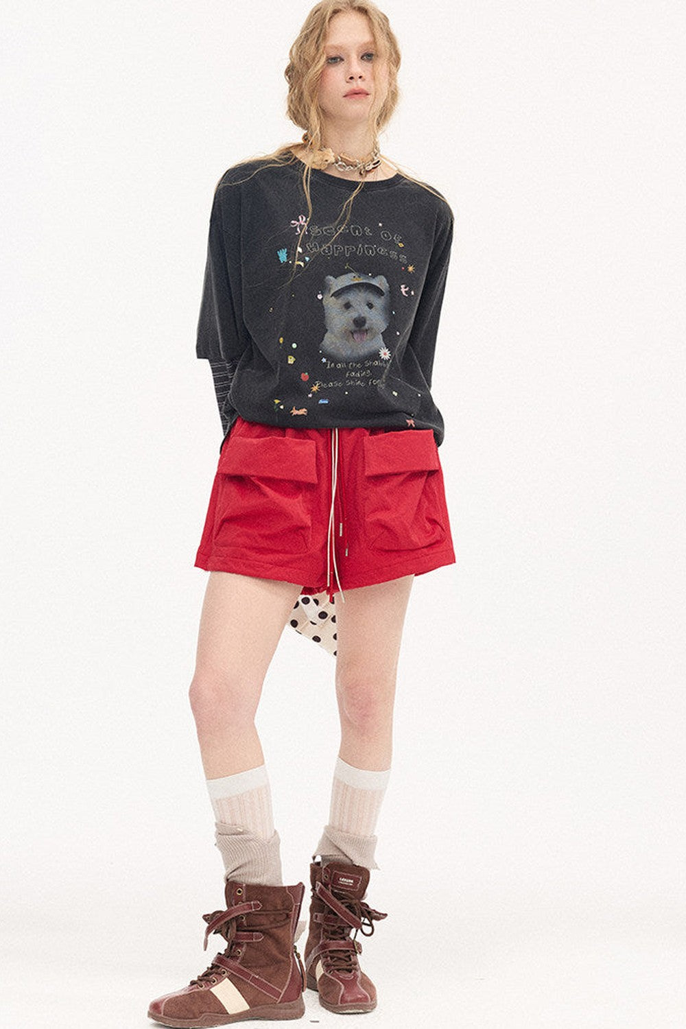 Cartoon Rhinestone Cotton T-Shirt