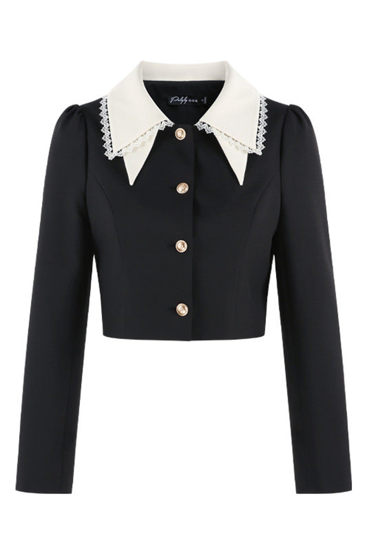 Black Collar Top and Long Skirt Set-Up