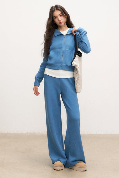 Zip Sweatshirt Jacket and Pants Set-Up