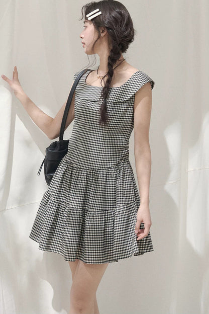 Cloud Garden Plaid Dress