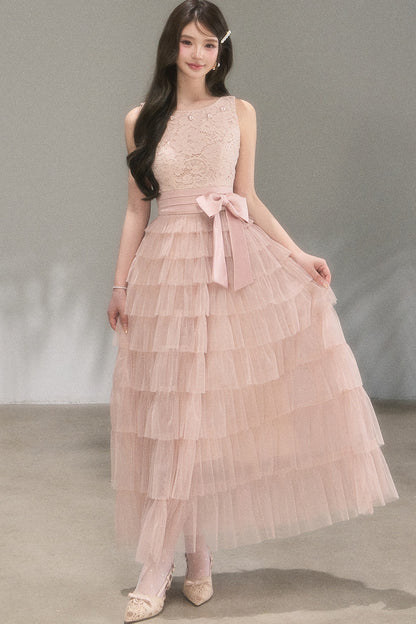 Retro French Lace Cake Dress