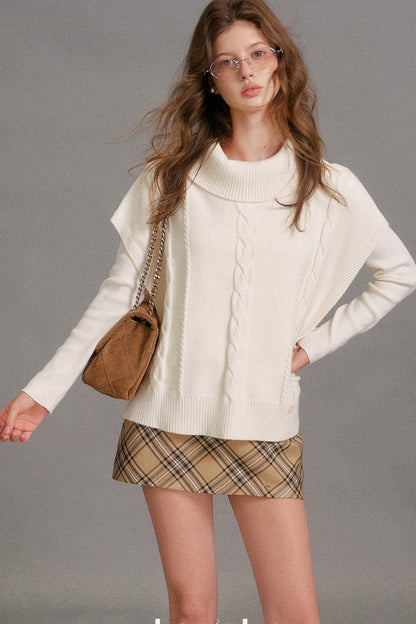 Cable Knit Cape and Top Set