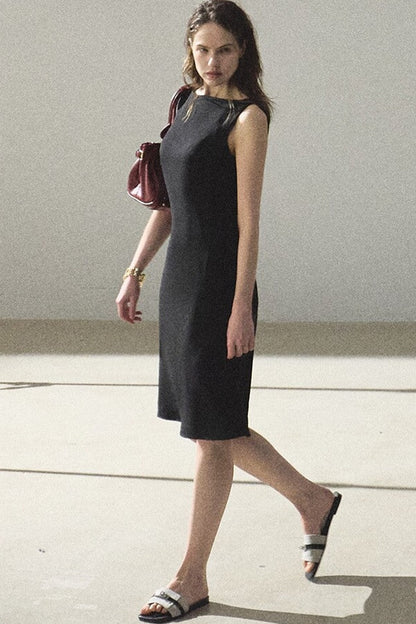 Acetate Black Tank Dress
