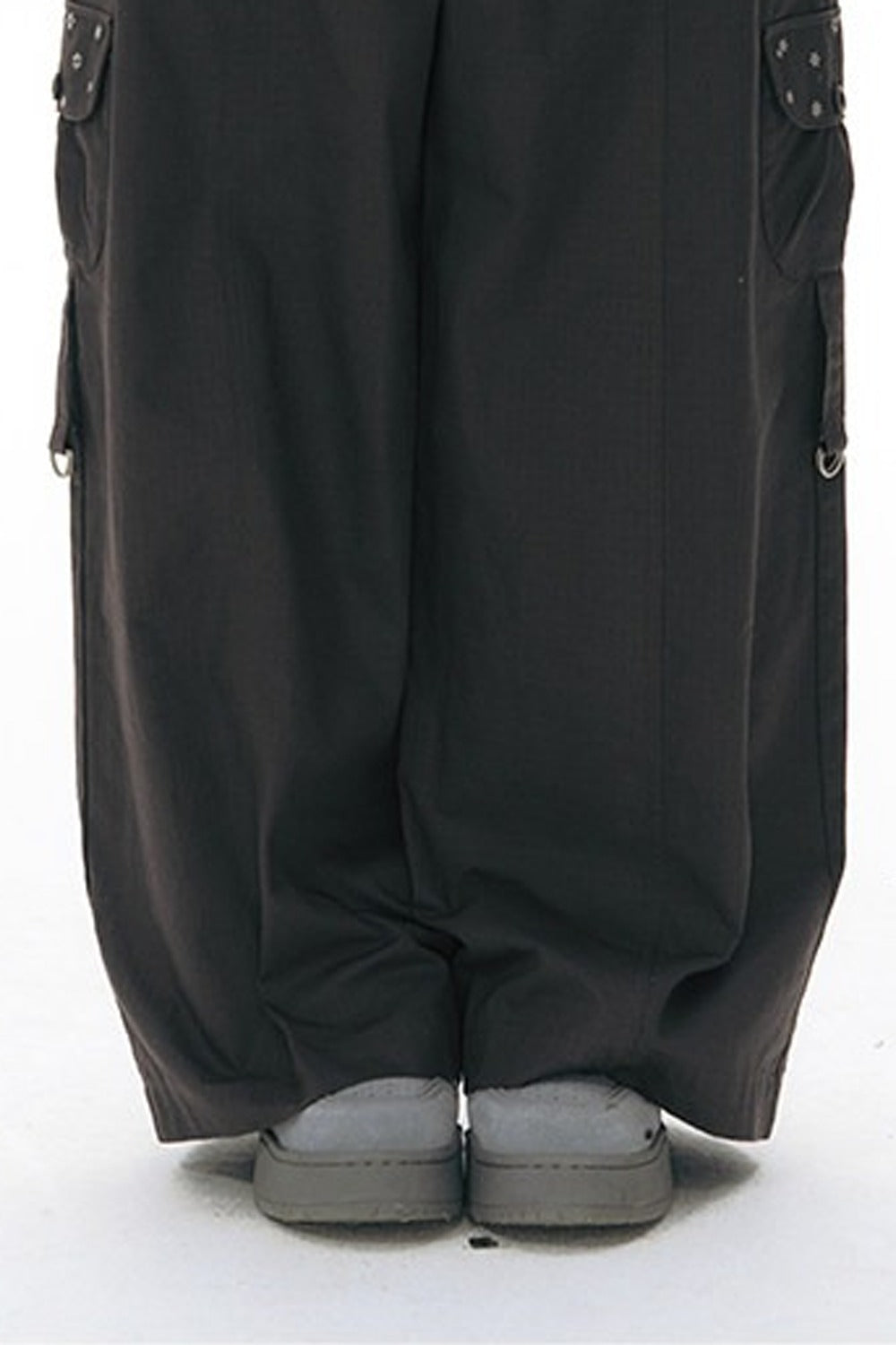 Foldable Hem Wide Leg Pants
