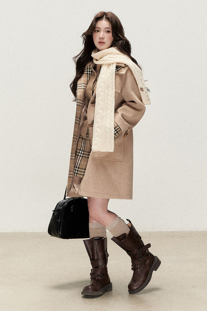 Retro Cream Baoli Duffle Coat