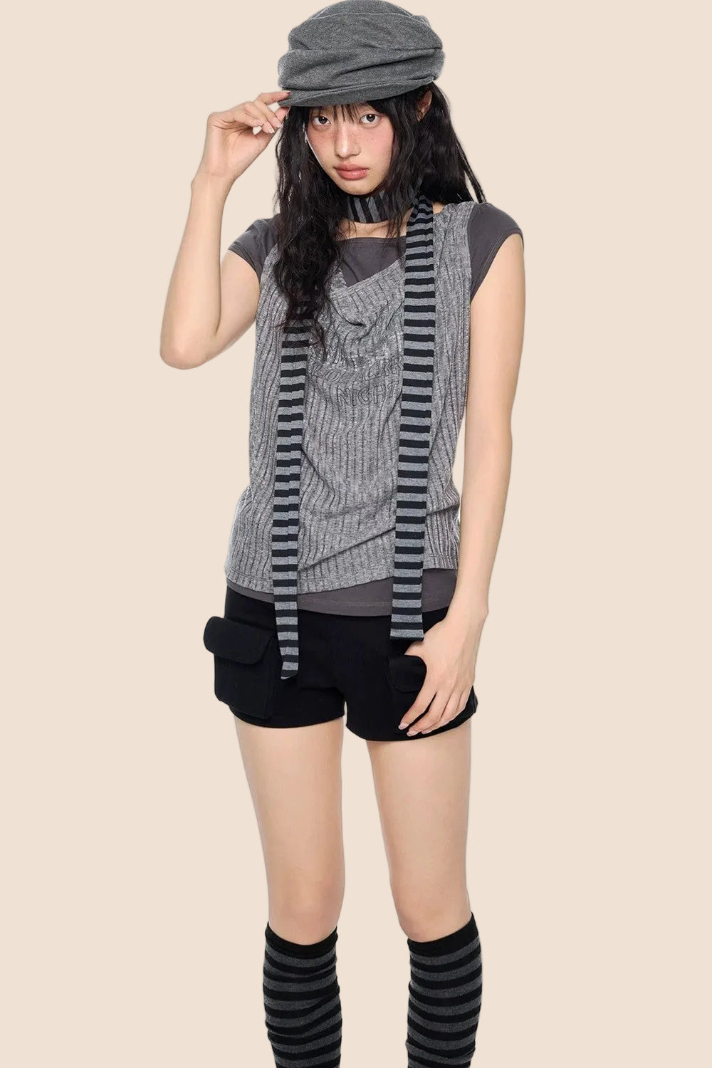 Vintage Scoop Neck Knit Top