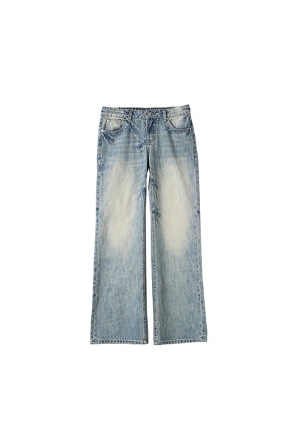 Vintage Wash Wide-Leg Jeans