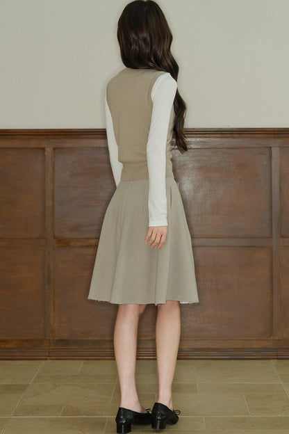Long-Sleeved Round-Neck Knit Base Layer Top