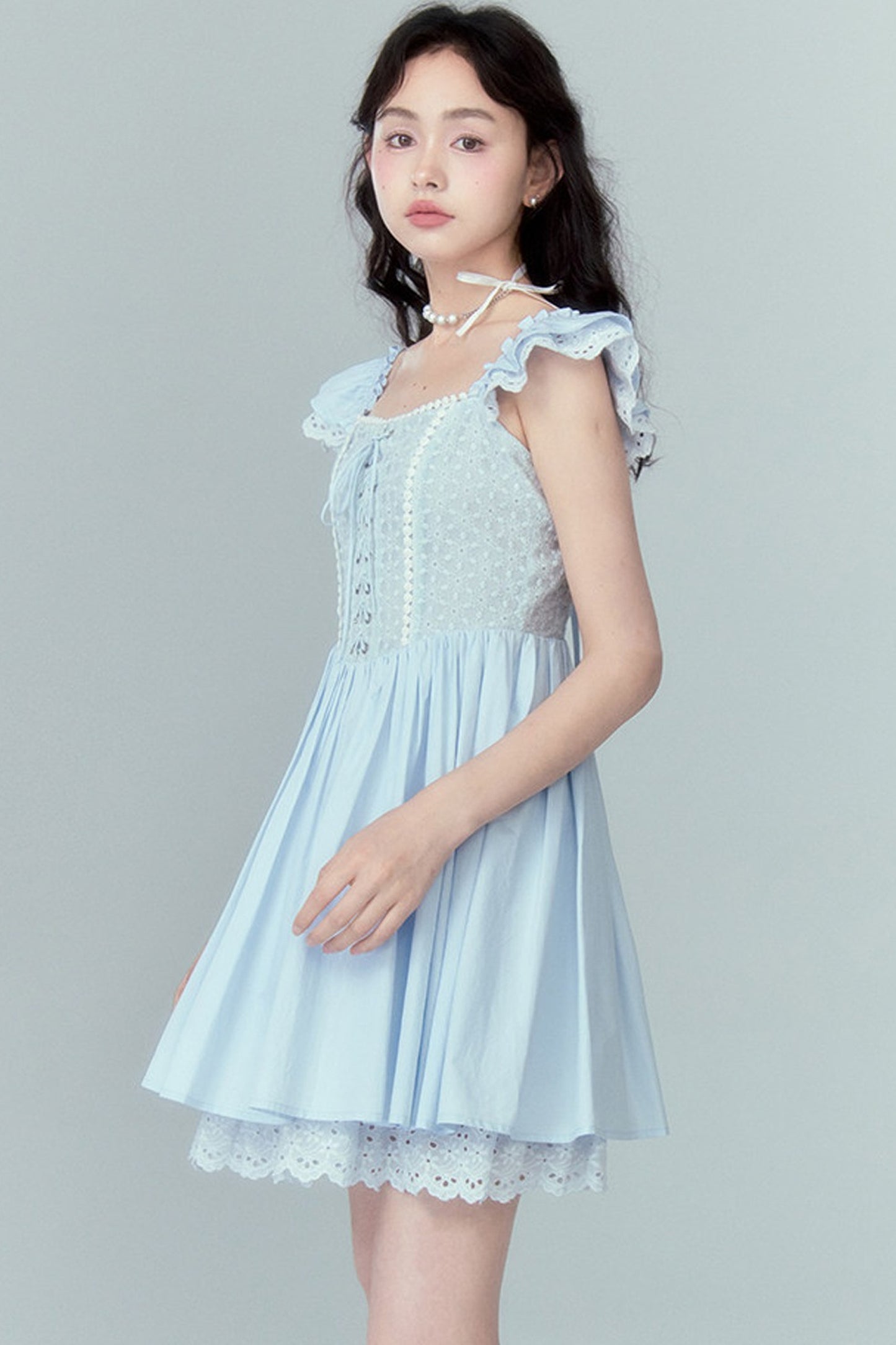 Jacquard Lace Patchwork Dress