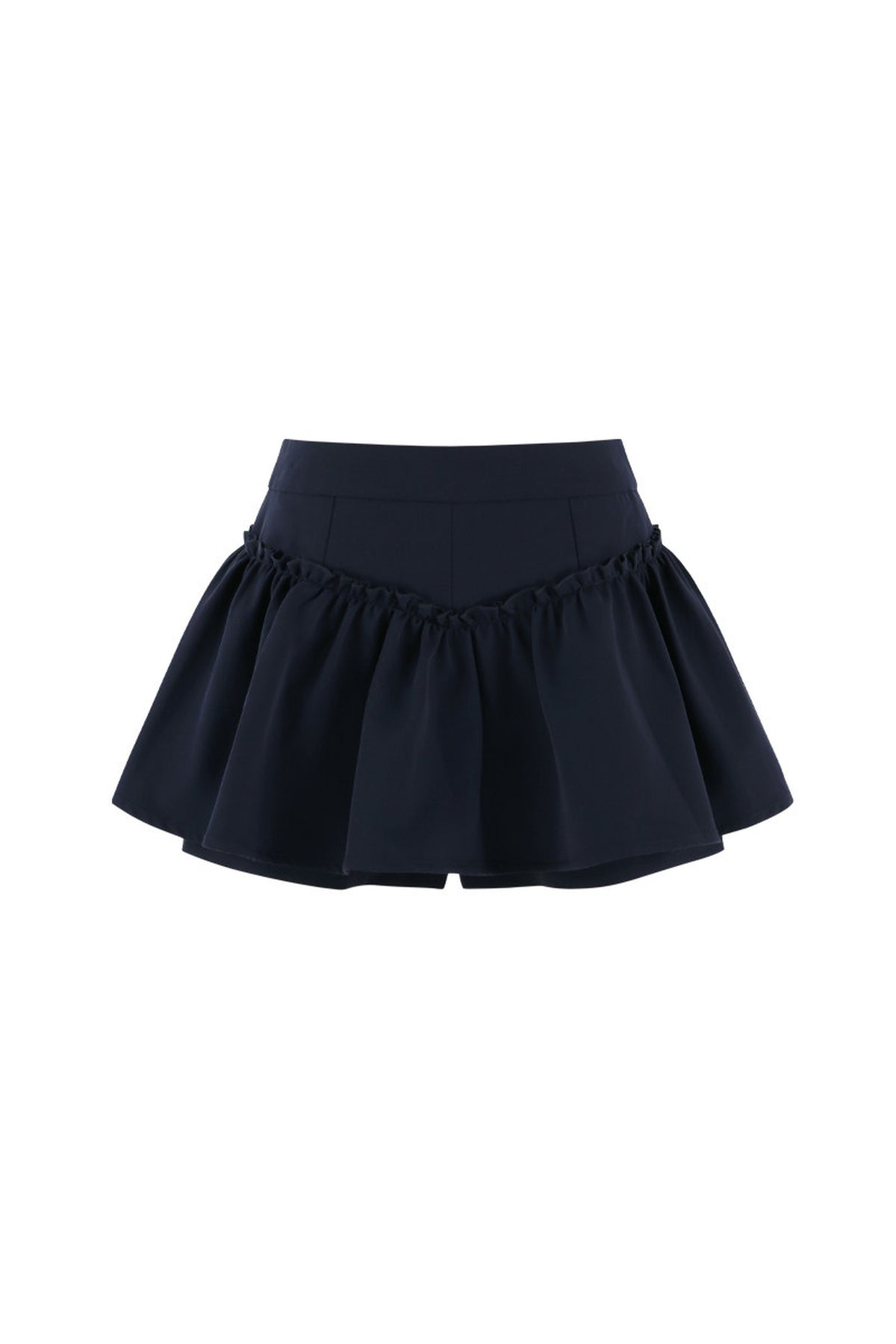 Doll Collar Drawstring Long-Sleeve Shirt and Skirt Set-Up