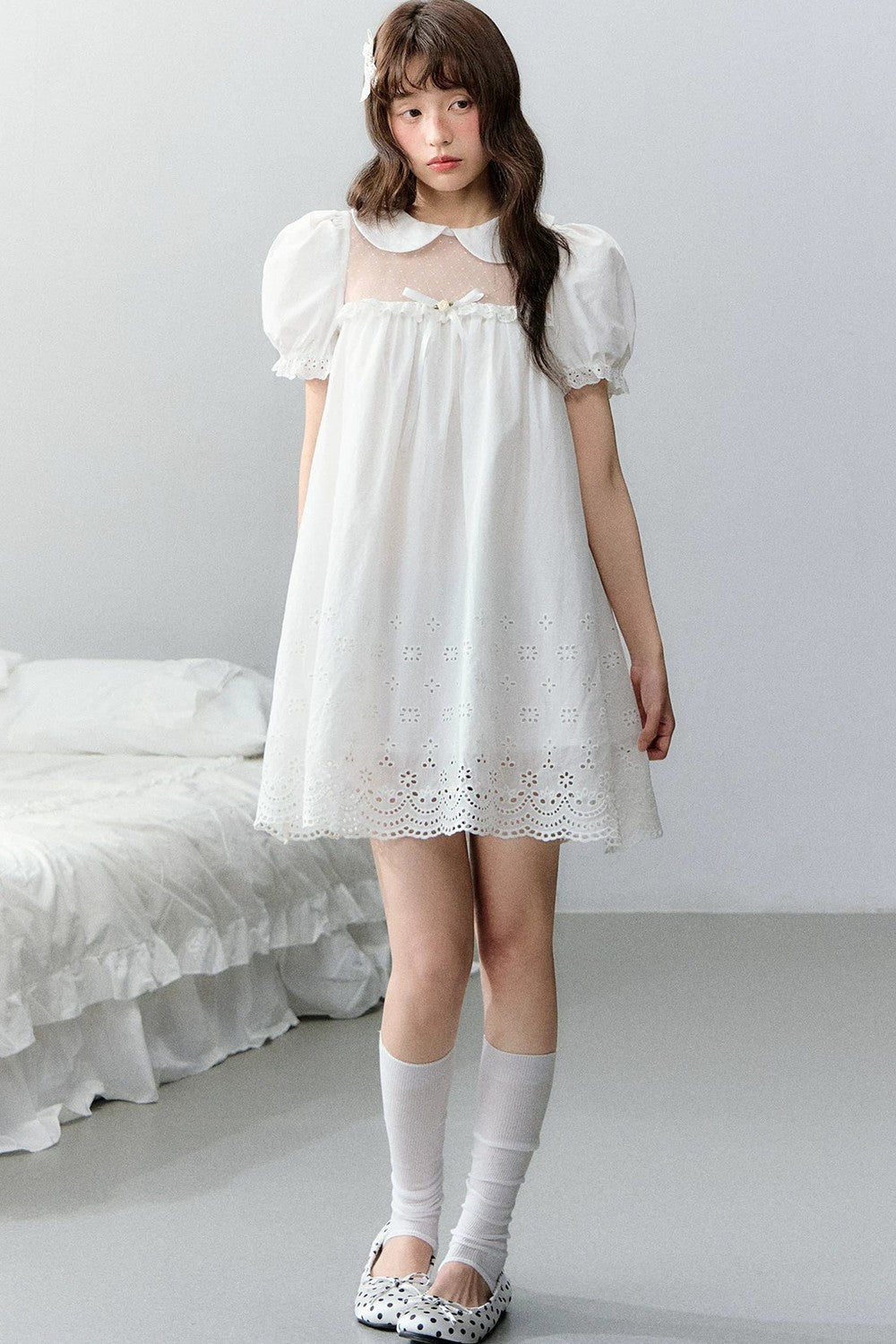 White Angel Embroidery Dress