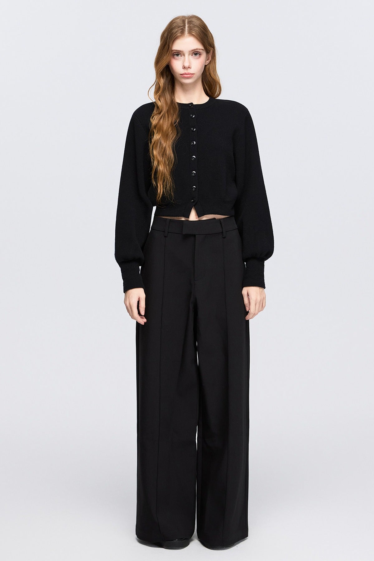 Pure Wool Round Neck Cardigan