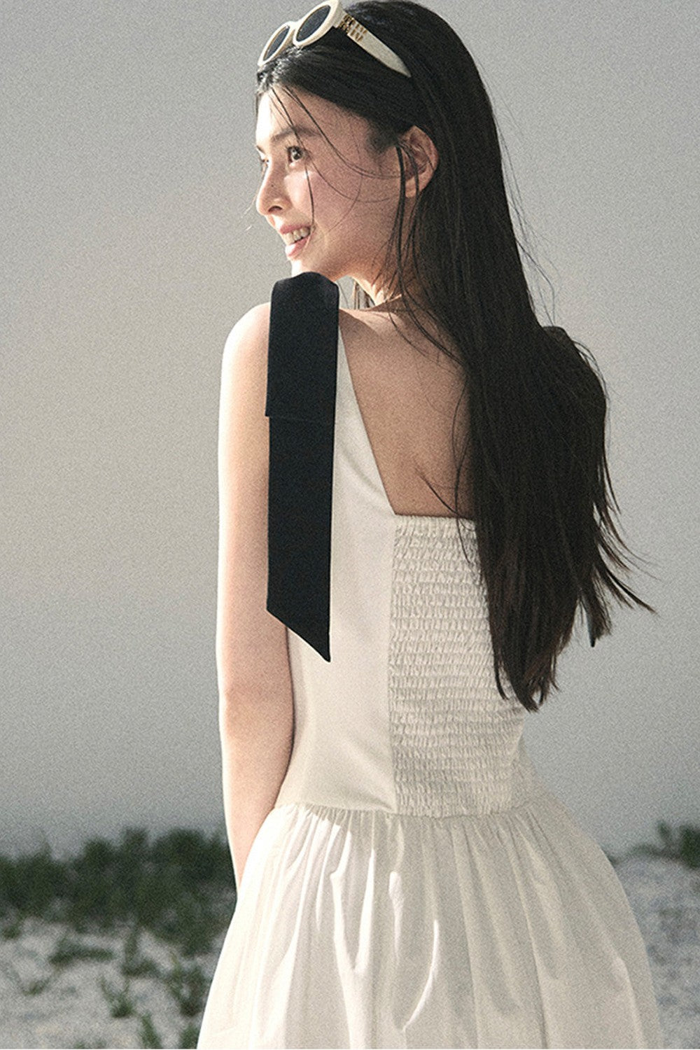 Vestido de tirantes de estilo francés