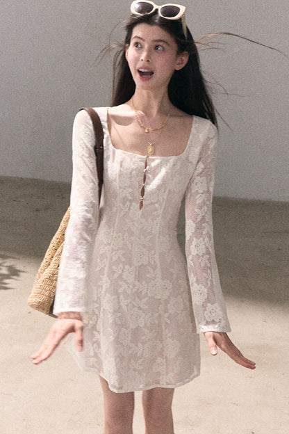 French Lace Hollow-Out Dress