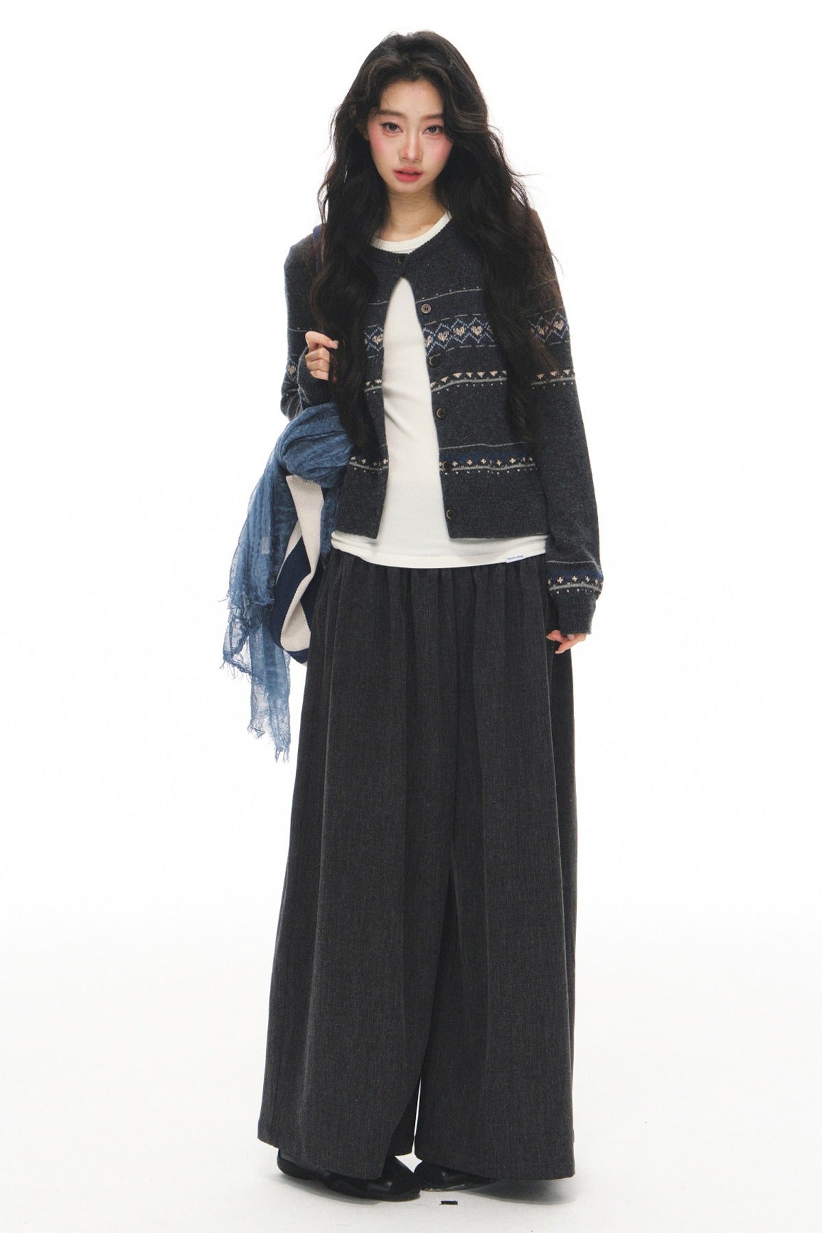 Fair Isle Wool Cardigan Set-Up