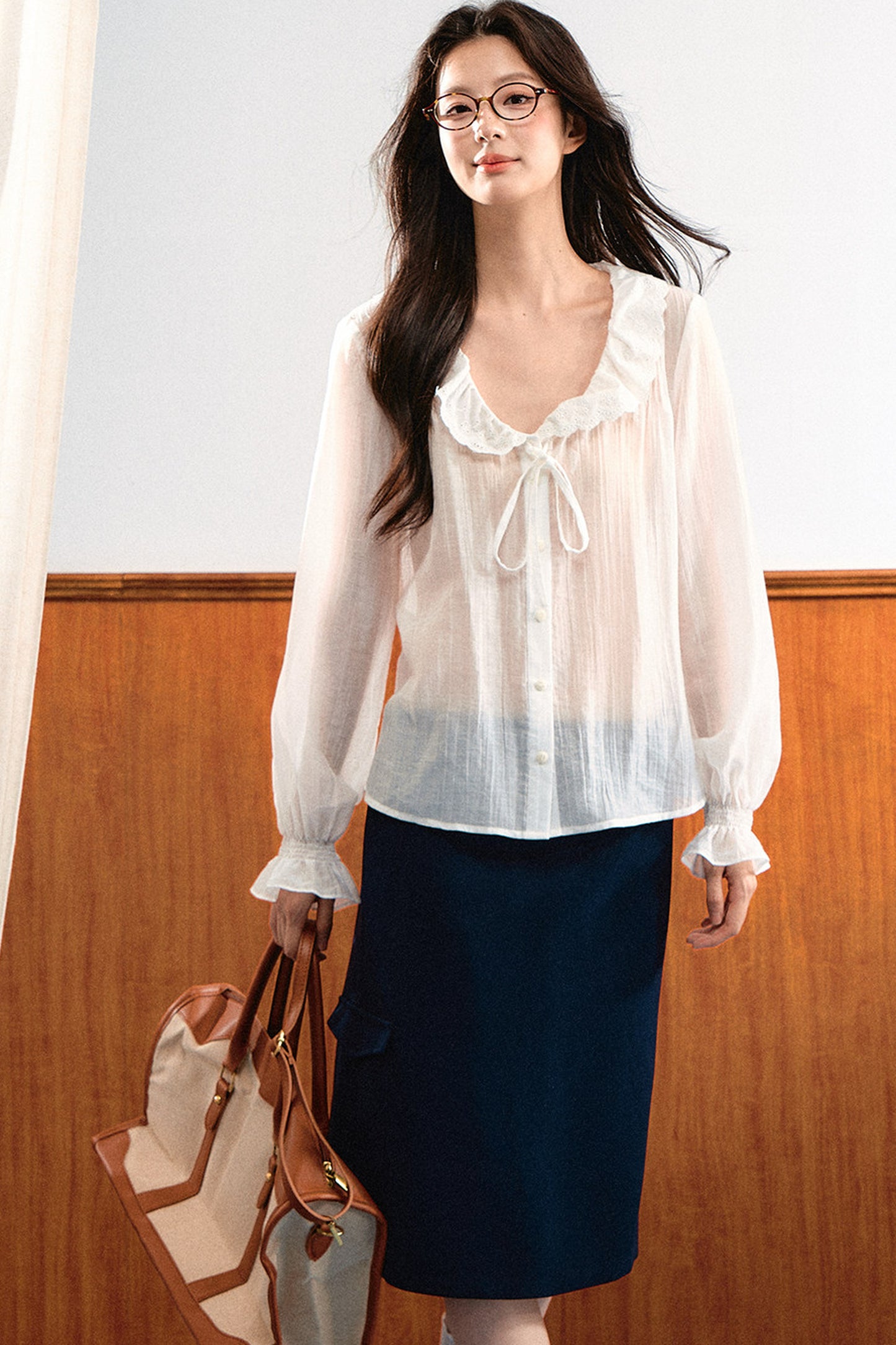 Chiffon Ruffled Blouse