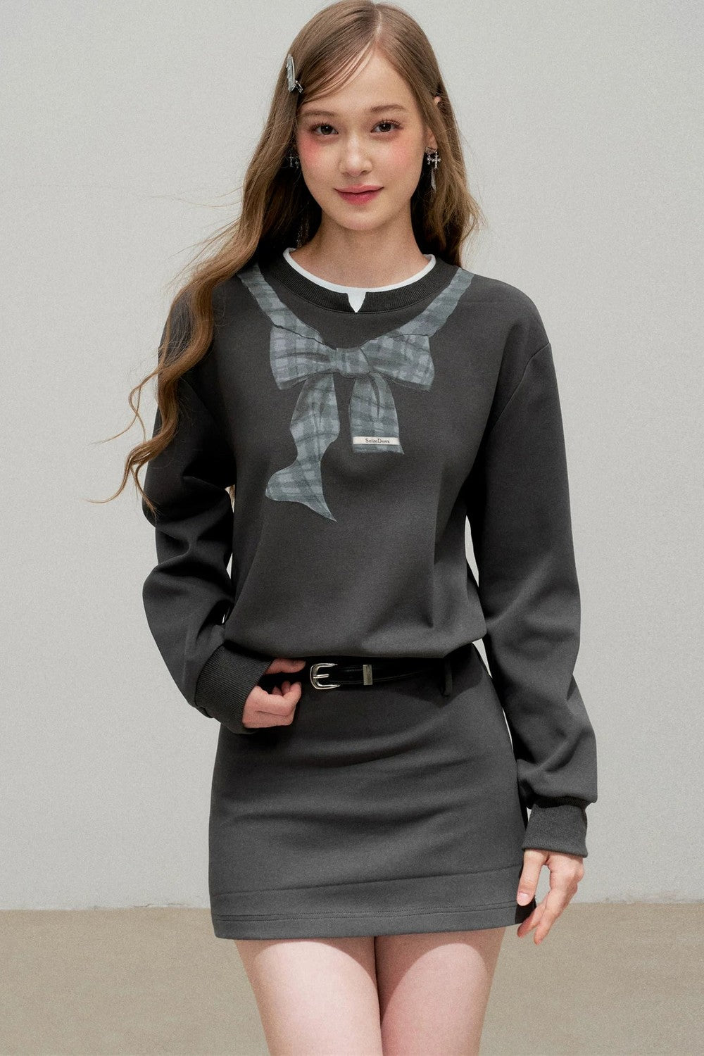 Printed Hoodie Dress