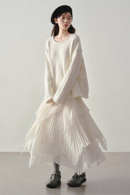 Cream Loose Knit Sweater