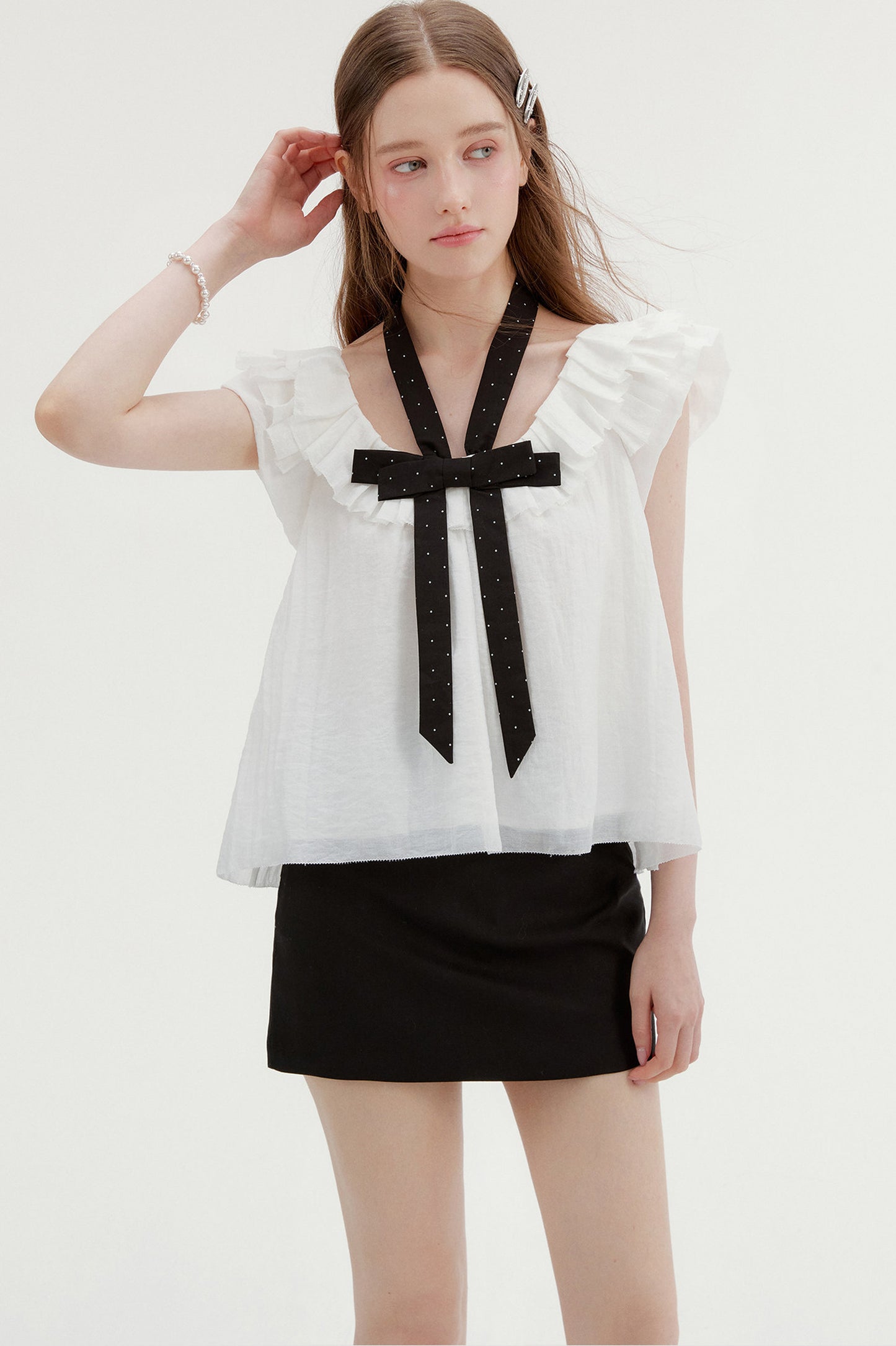 Linen A-Line Black Skirt