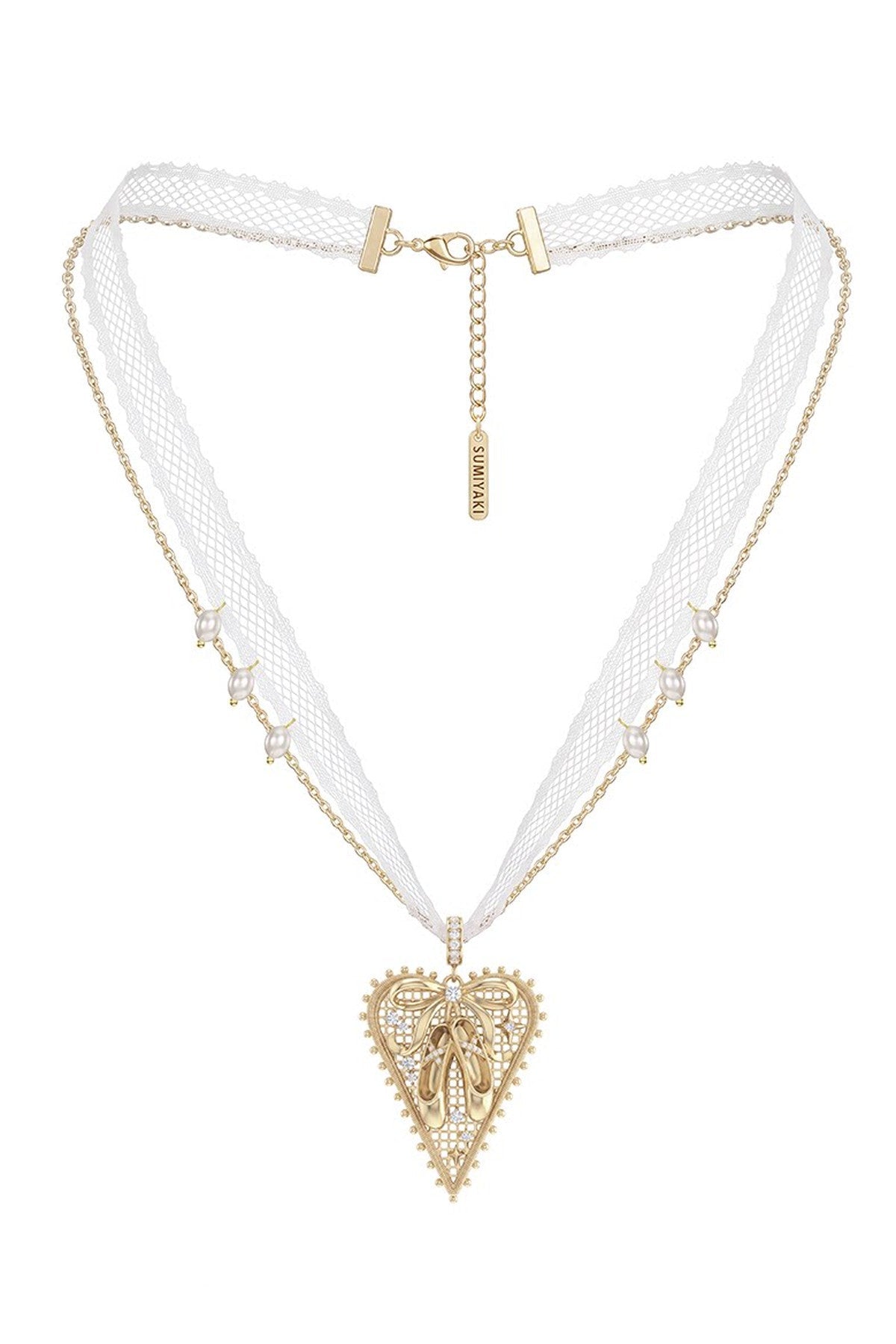 Lace Heart Pendant Necklace