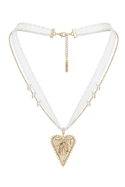 Lace Heart Pendant Necklace