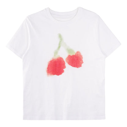 Watercolor Cherry Cotton Blouse